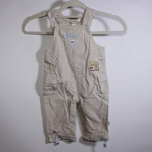 Classic Pooh By Disney Beige Overalls With Embroidery Size 9 Months